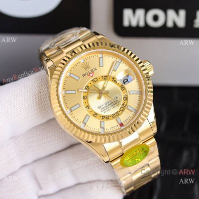 N-Factory Rolex Sky Dweller 42mm Yellow Gold Oystersteel Replica Watches